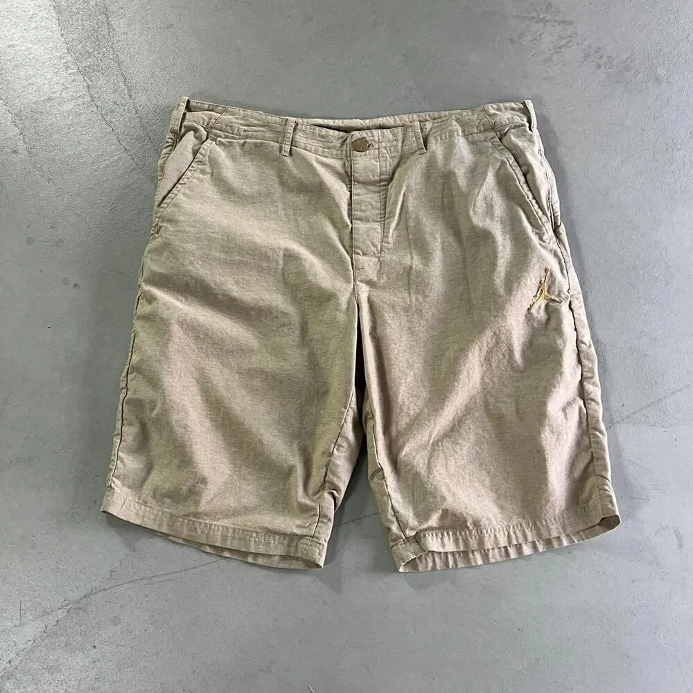 Jordan Men's Tan and Cream Shorts